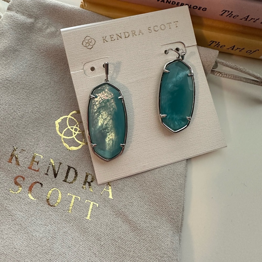 Kendra Scott Elle Faceted Earrings in Peacock Illusion - NWT